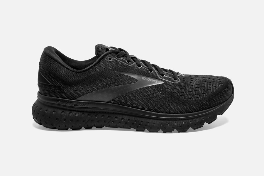 Glycerin 18 Road Brooks Running Shoes NZ Mens - Black - GBQKJX-068